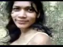 Young Indian swap student white women shows me her mounds